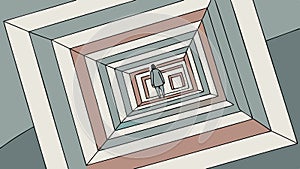 Abstract Layered Square Frames Geometric Vector Art, vector design Generative AI