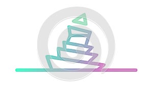 Abstract Layered Steps Progression, vector design Generative AI