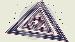 Abstract Layered Triangles, Geometric Art, Modern Design Element, vector design Generative AI