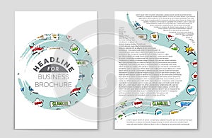 Abstract layout background set. For art template design, list, page, mockup brochure theme style, banner, idea, cover, book