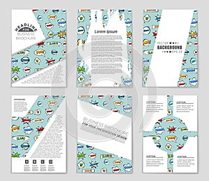 Abstract layout background set. For art template design, list, page, mockup brochure theme style, banner, idea, cover, book