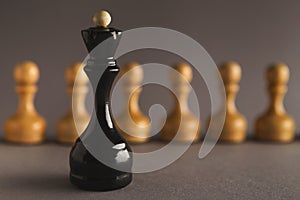 Abstract leadership business concept with chess