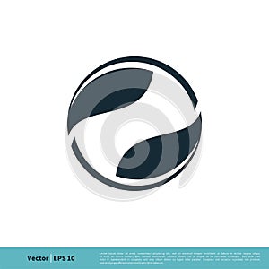 Abstract Leaf Circle Icon Vector Logo Template Illustration Design. Vector EPS 10