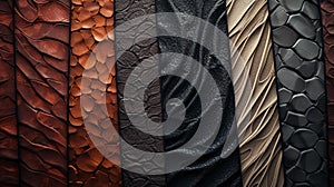 Abstract Leatherwork Textures: Intricate Details in Macro Shots photo