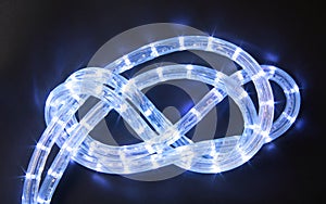 abstract led long curve ligth technology background