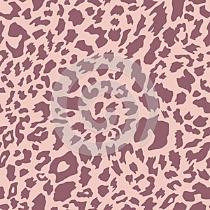 Abstract leopard pattern. Trendy seamless vector print. Animal spots on pink background. Cheetah skin texture.