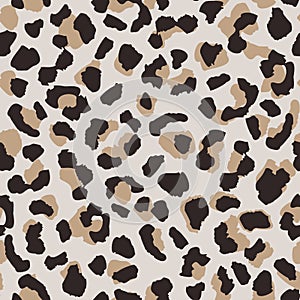 Abstract leopard skin seamless pattern. Animal fur wallpaper