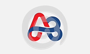 Abstract letter AB logo modern text logotype