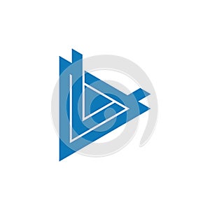 Abstract letter av geometric triangle arrow logo vector