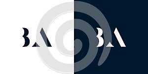 Abstract letter BA logo
