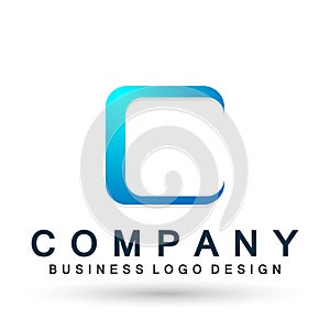 Abstract letter C logo design vector in element for company on white background
