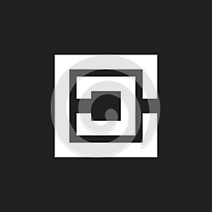 Abstract letter cc square geometric logo