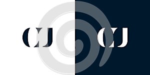 Abstract letter CU logo
