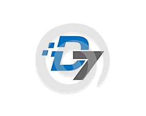 Abstract Letter D7, 7D Premium Logo Design.
