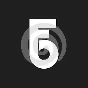 Abstract letter fb simple loop logo vector