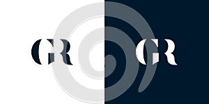 Abstract letter GR logo