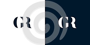 Abstract letter GR logo photo