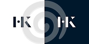 Abstract letter HK logo