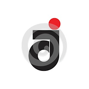 Abstract letter jd simple loop logo vector
