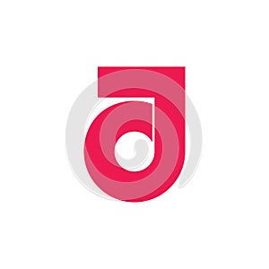 Abstract letter jd simple loop logo vector