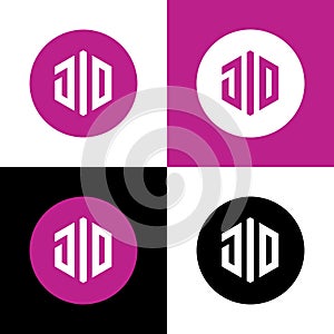 Abstract letter JID logo design template elements - Vector