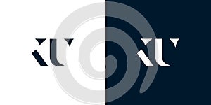 Abstract letter KU logo