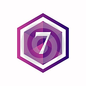 Abstract 7 letter modern initial lettermarks logo