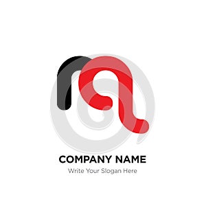 Abstract letter mq or qm logo design template, Black Alphabet in