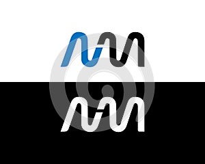 Abstract Letter NM Logo Idea Design