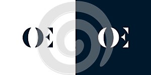 Abstract letter OE logo