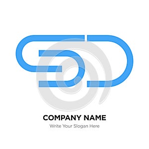 Abstract letter SD logo design template, blue Alphabet initial l