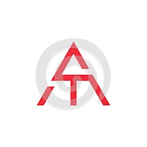 Abstract letter sm triangle arrow geometric logo vector