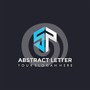 Abstract Letter SP Logo Template. Vector Illustrator eps.10