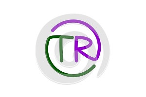 Abstract Letter TR Linked Logo photo