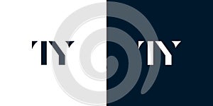 Abstract letter TY logo photo