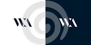 Abstract letter WA logo photo