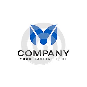 Abstract letter YM logo Modern template design. Vector illustration