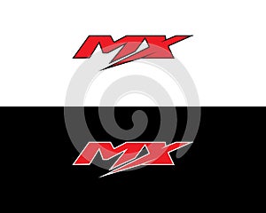 Abstract Letters mx Sports Logo Design Template.