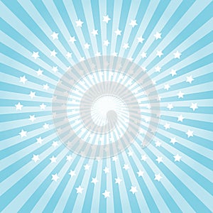 Abstract light Blue rays and stars background. Vector EPS 10 cmyk