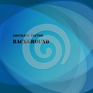 Abstract light blue vector background with ovals and ellipses and text