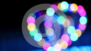 Abstract Light Bokeh Background, blurred disco party and Concert Live