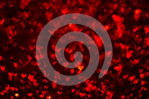 Abstract light, bokeh pattern in heart shape