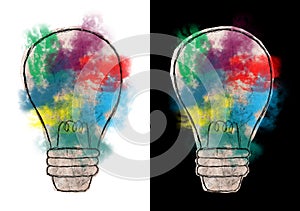 Abstract Light Bulb, Ideas, Goals, Success