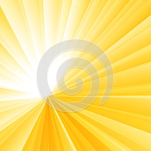 Abstract light burst yellow radial gradient background. Sunburst rays pattern photo