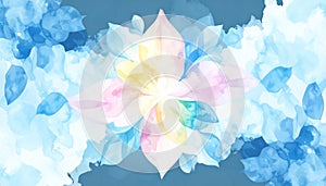 Abstract Light Diffraction Pattern on Black. Science concept. Generated Image