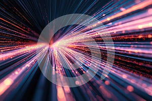 Abstract Light Effect with Colorful Strings Background