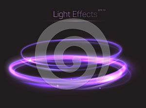 Abstract light effect on transparent background.