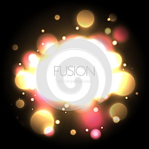 Abstract light fusion bubble background