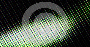 Abstract light green dots grid halftone wave futuristic twisted pattern with circle minimalism geometry texture on black