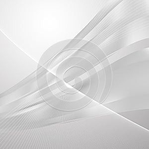 Abstract Light Grey Flow Curves Background Vector Image